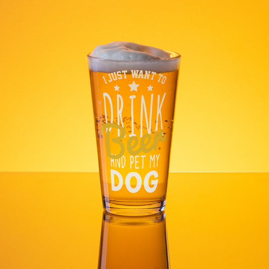 Drink Beer Pet Dog Shaker pint glass