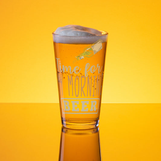 Morning Beer Shaker pint glass