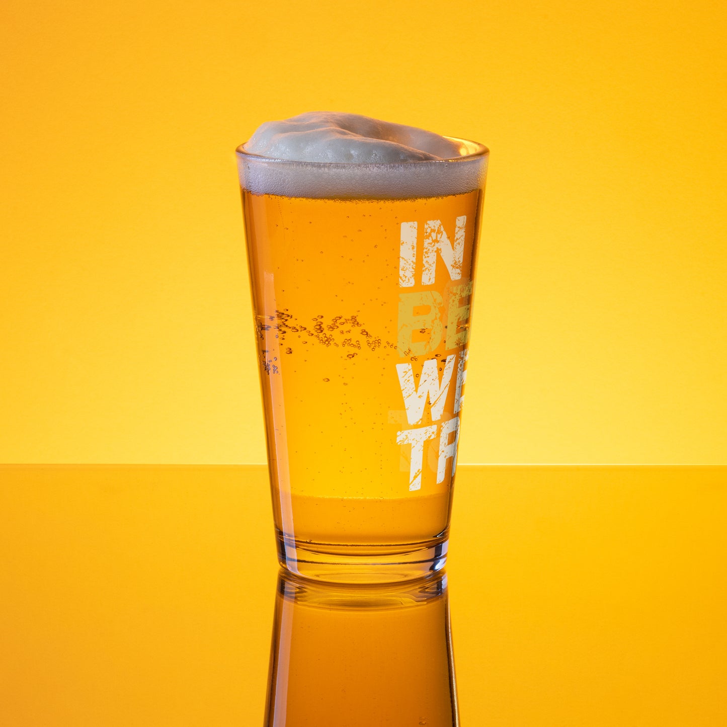 In Beer We Trust Shaker pint glass
