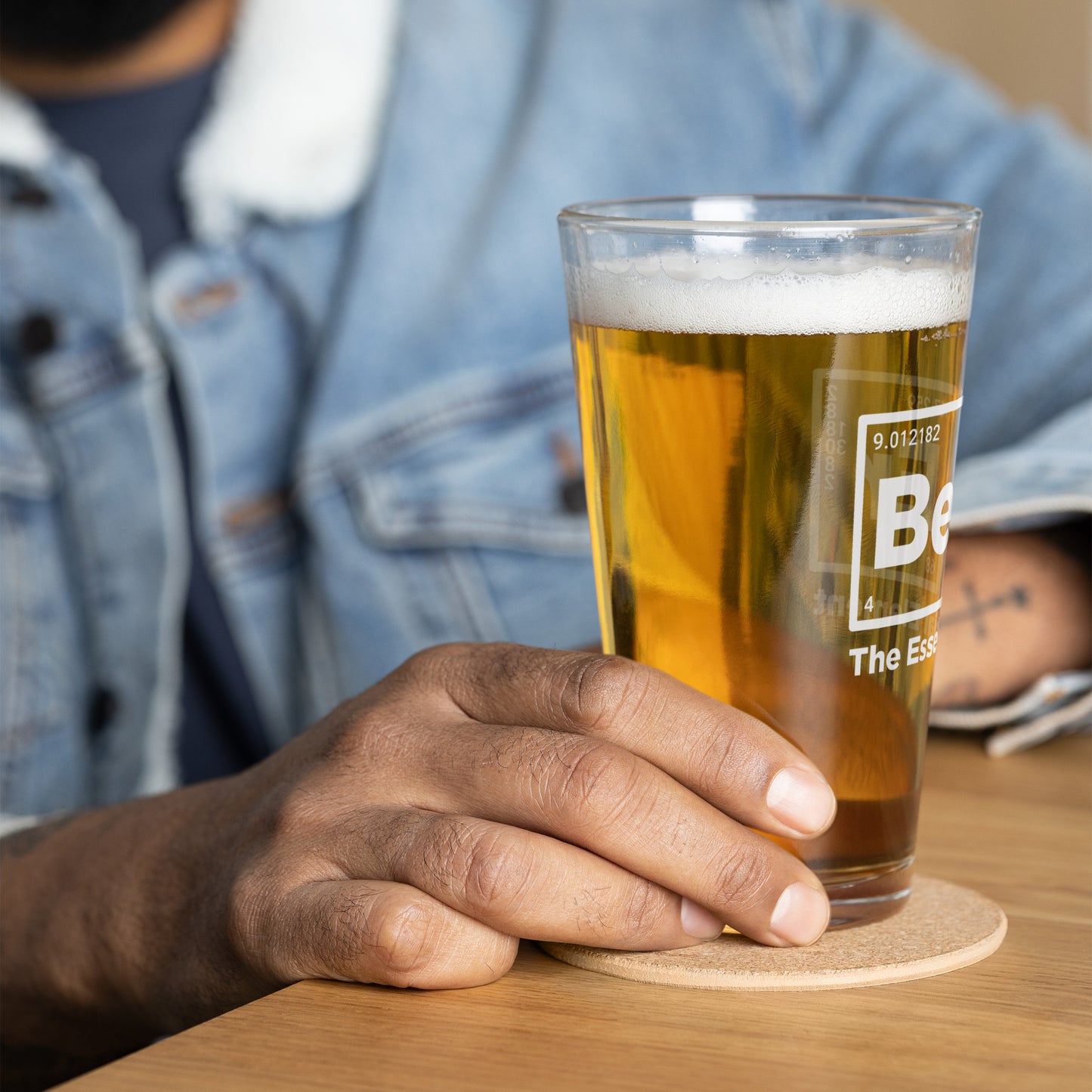 Beer periodic table Shaker pint glass