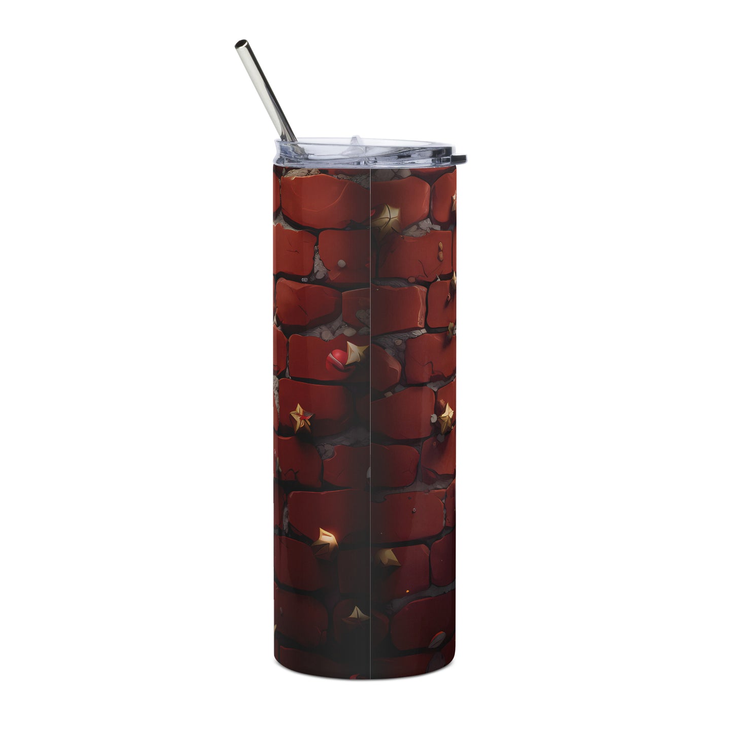 Santa in brick wall stainless steel tumbler