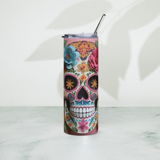 Day of the Dead Skull Stainless steel tumbler