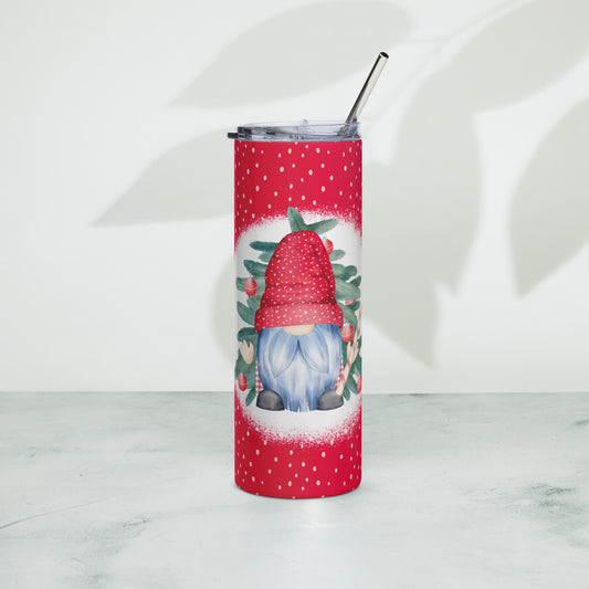 Christmas Gnome stainless steel tumbler