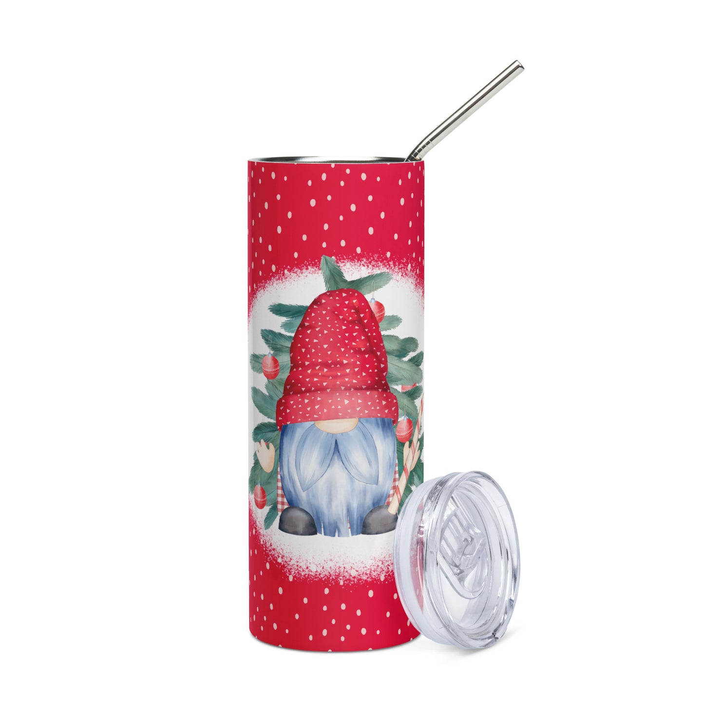 Christmas Gnome stainless steel tumbler