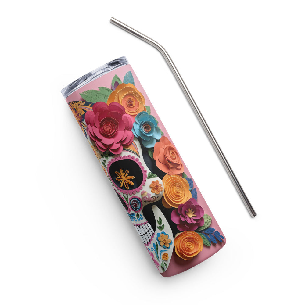 Day of the Dead Skull Stainless steel tumbler