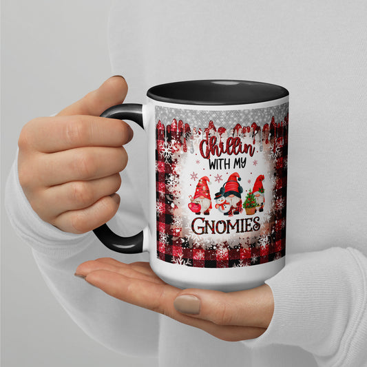 Chillin’ with my Gnomies Christmas Mug with Color Inside