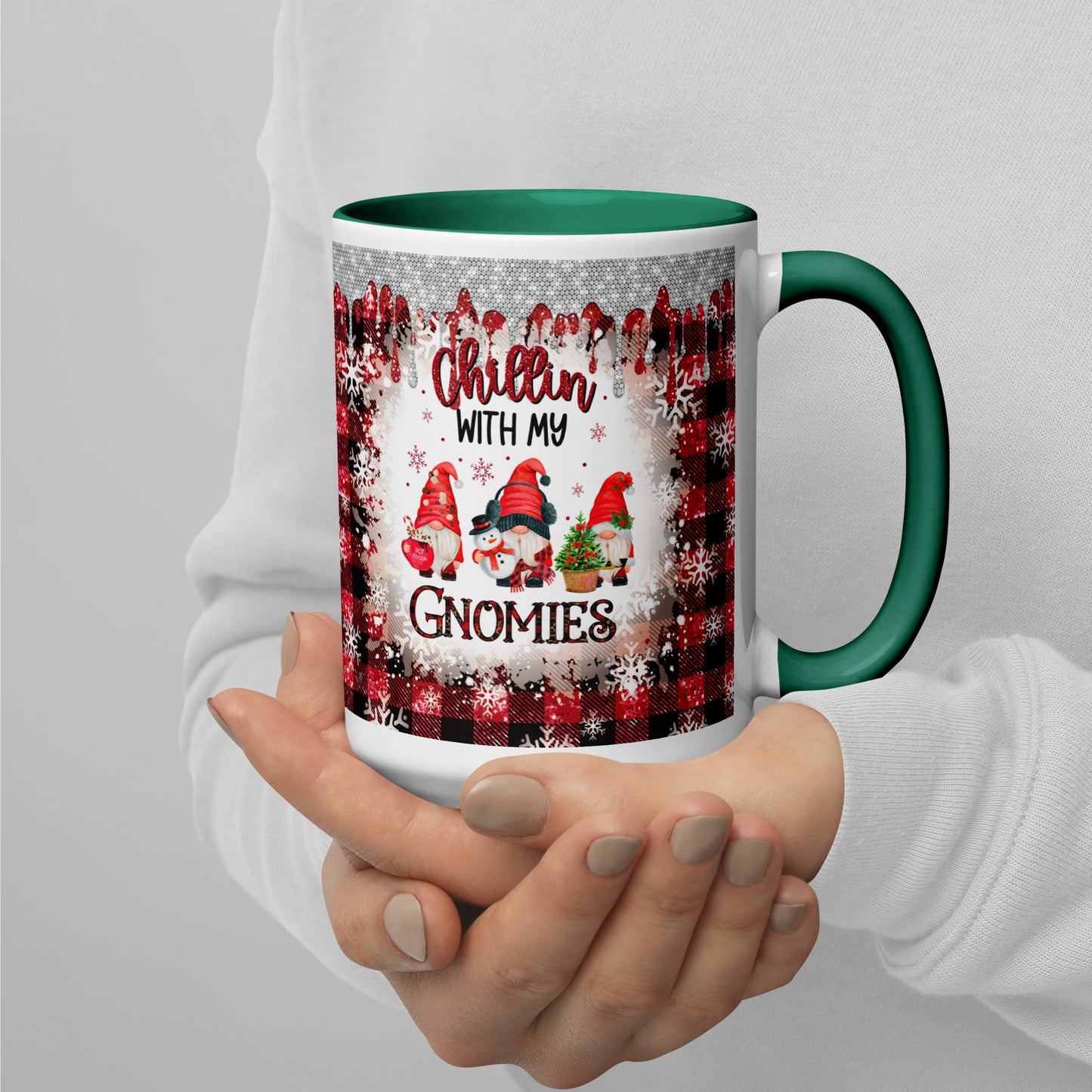 Chillin’ with my Gnomies Christmas Mug with Color Inside