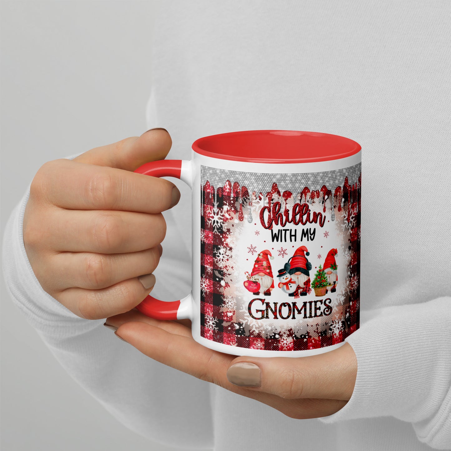 Chillin’ with my Gnomies Christmas Mug with Color Inside