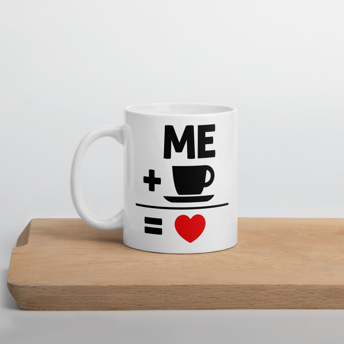 Me Plus Coffee white glossy mug