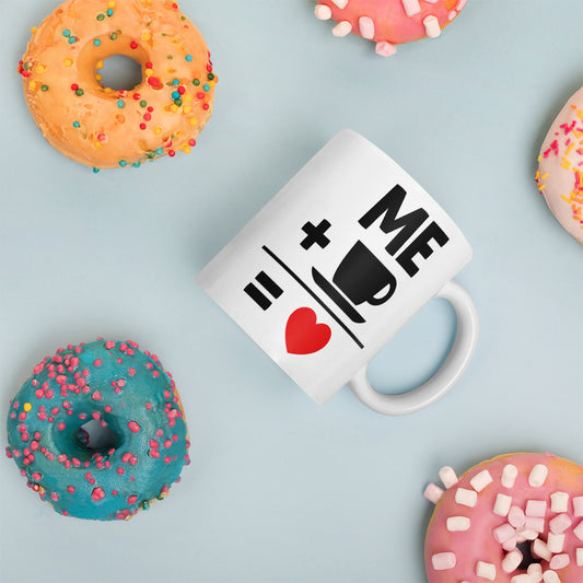 Me Plus Coffee white glossy mug