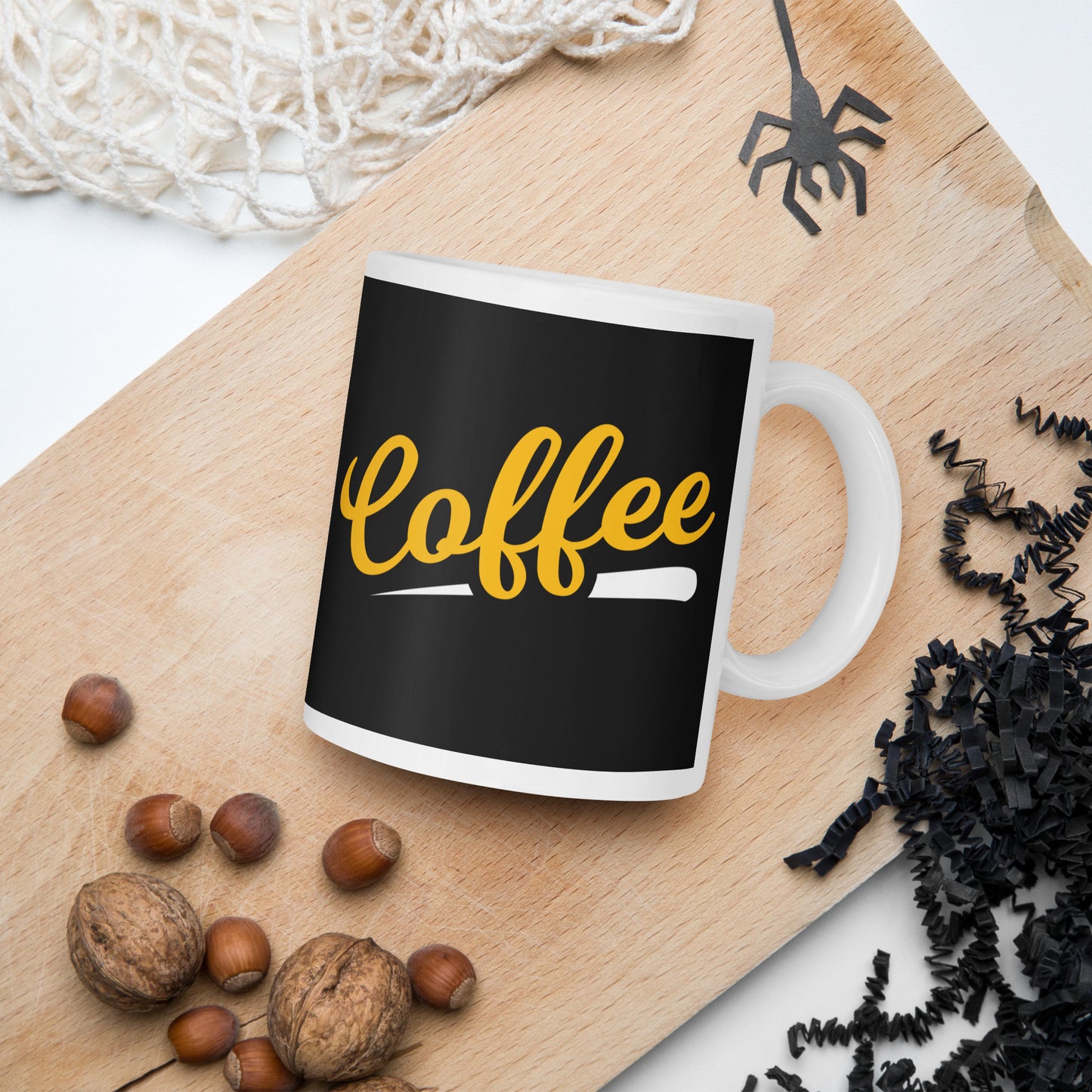 Coffee White glossy mug