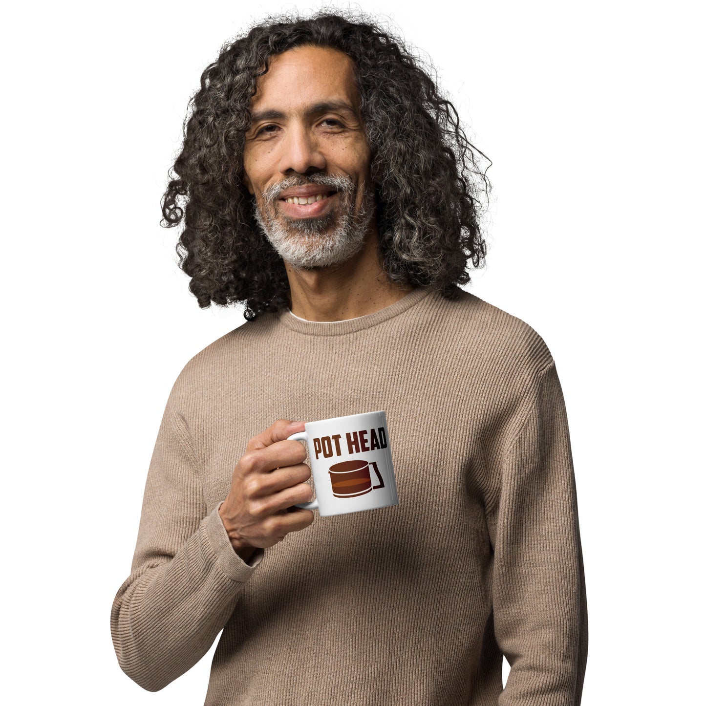 Pothead White glossy mug