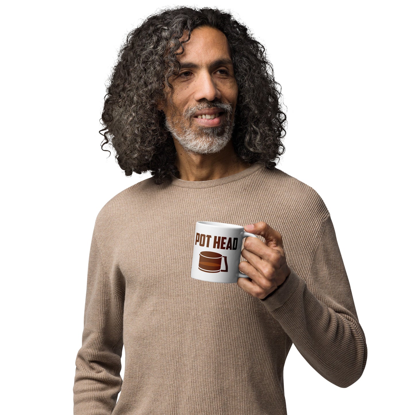 Pothead White glossy mug