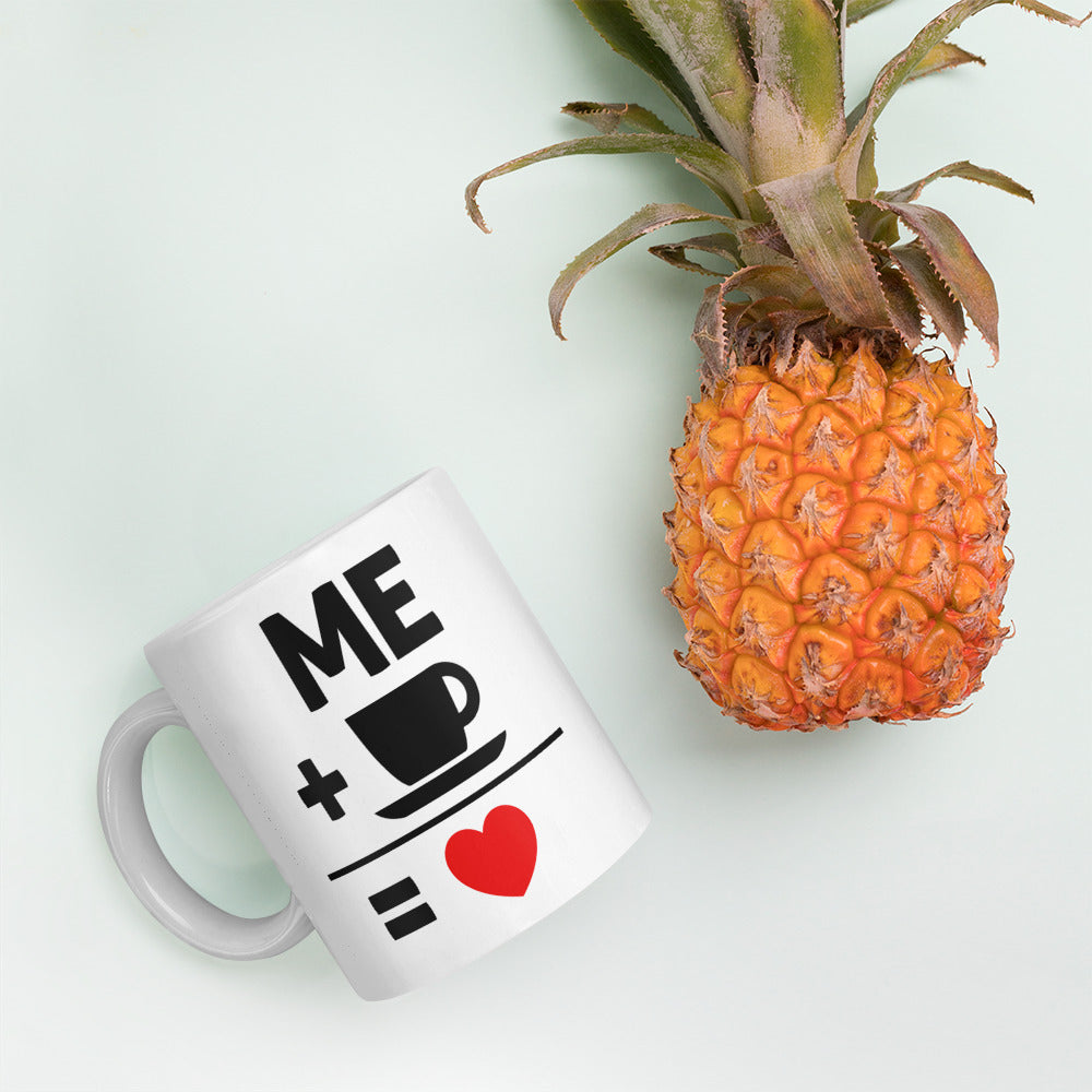 Me Plus Coffee white glossy mug