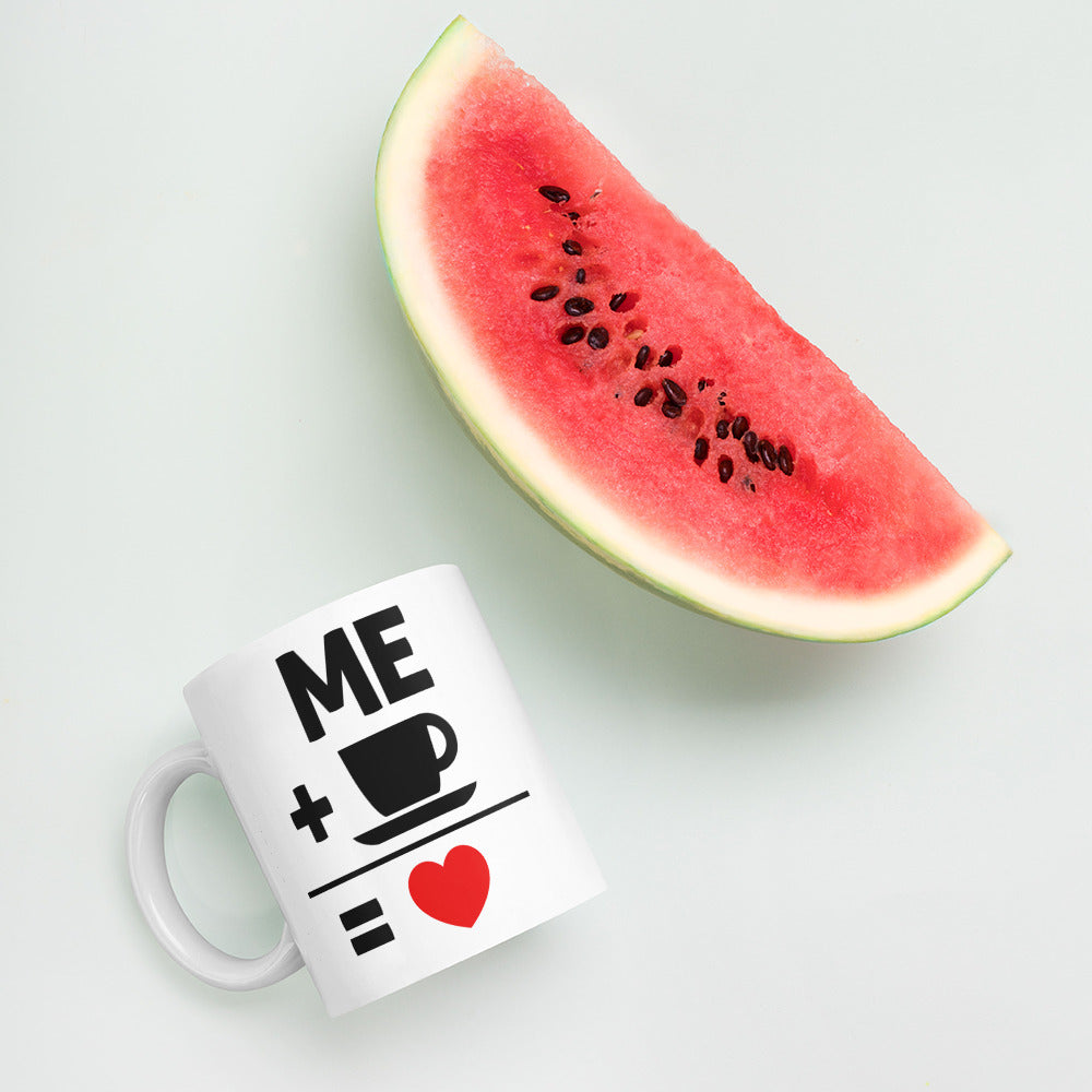 Me Plus Coffee white glossy mug