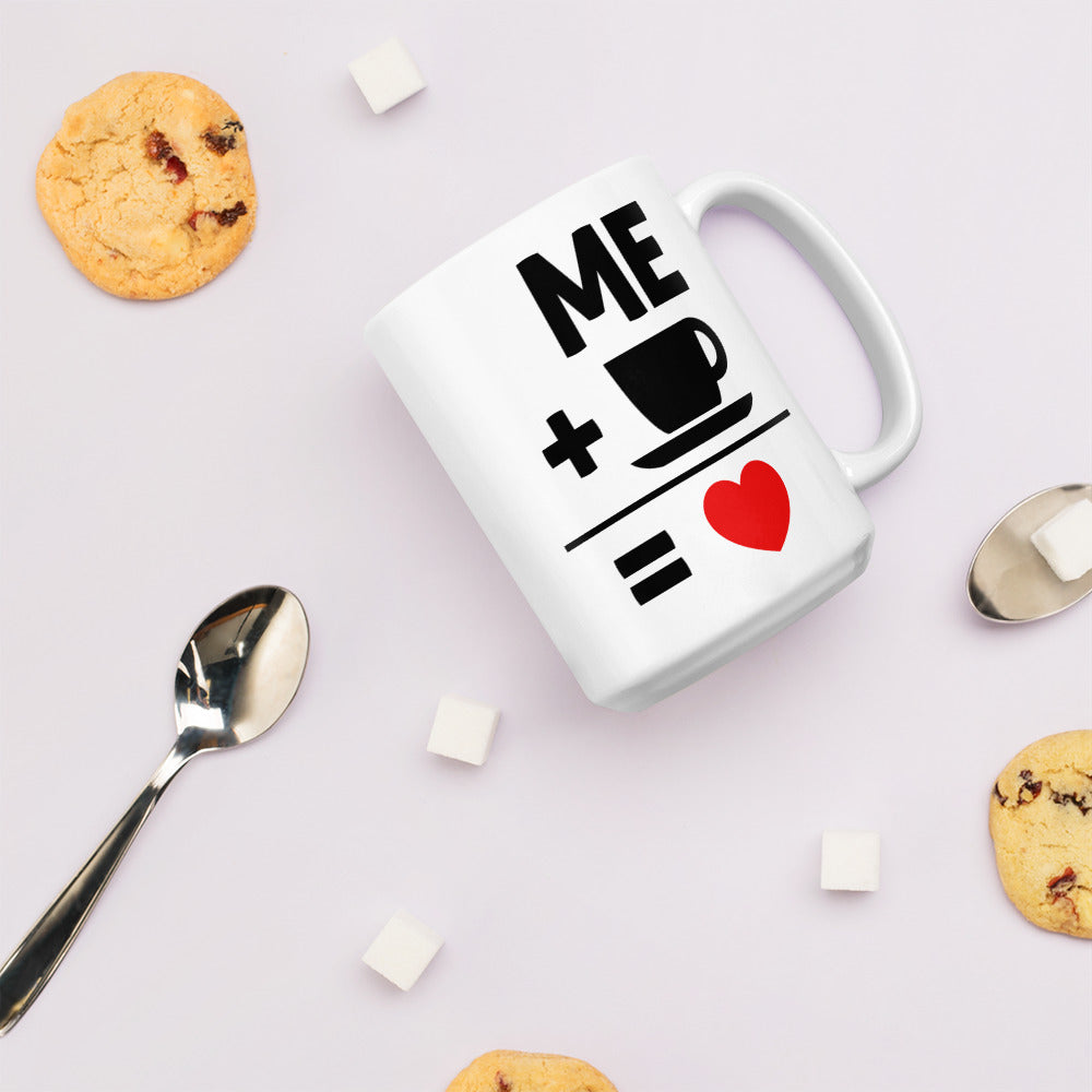 Me Plus Coffee white glossy mug