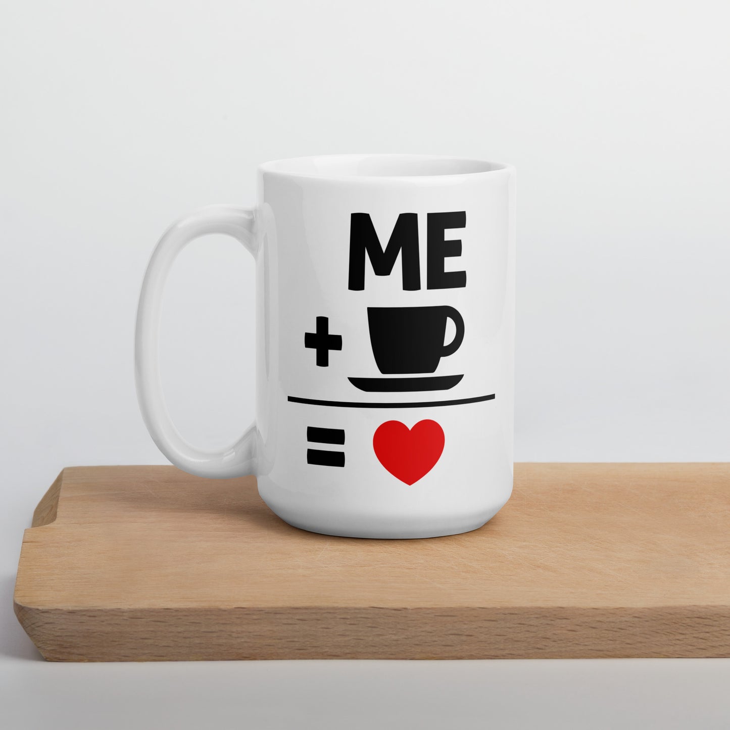 Me Plus Coffee white glossy mug