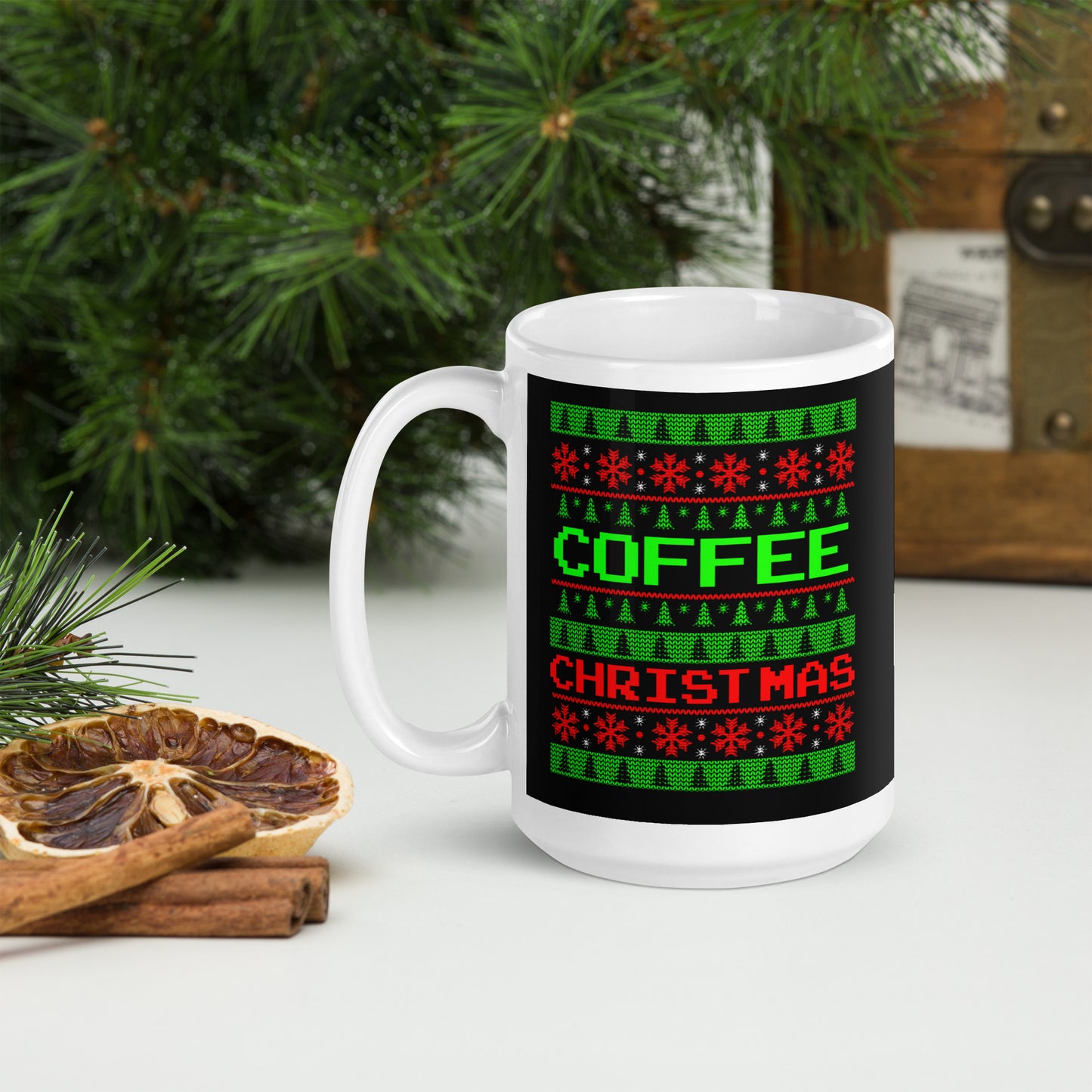 Coffee Christmas Glossy Mug