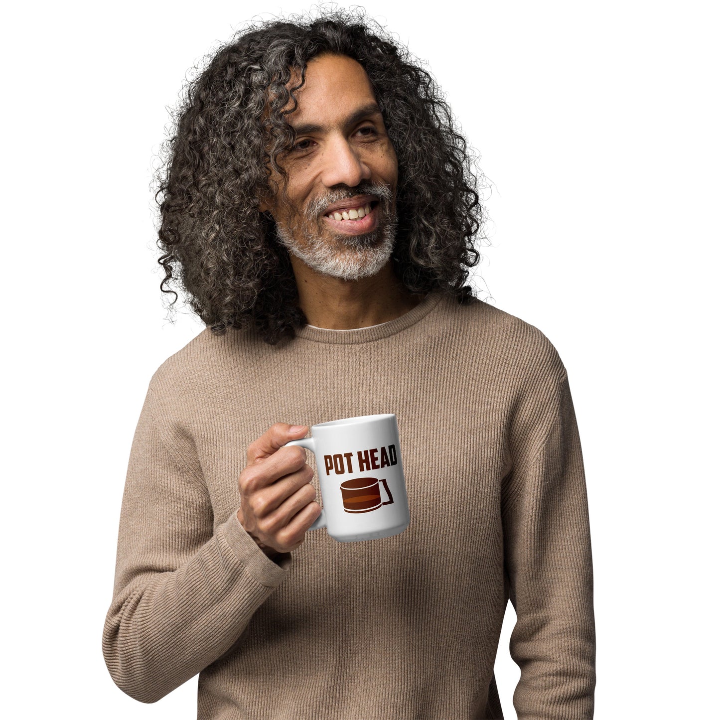 Pothead White glossy mug