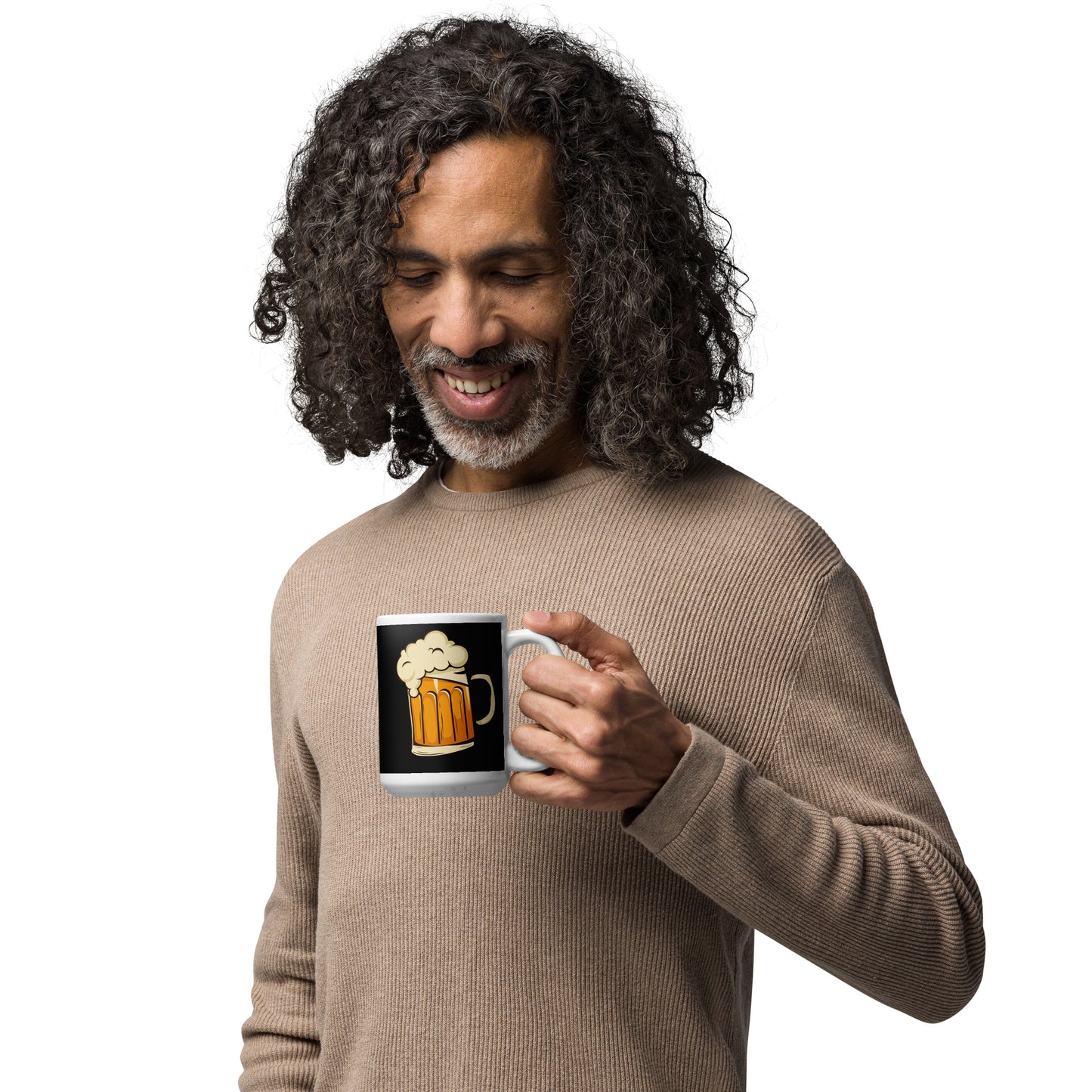 Full Glass Of Beer Glossy Mug