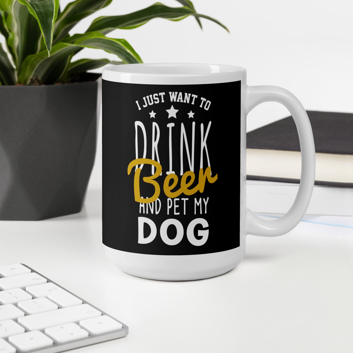 I Just Want To Drink Bear Glossy Mug