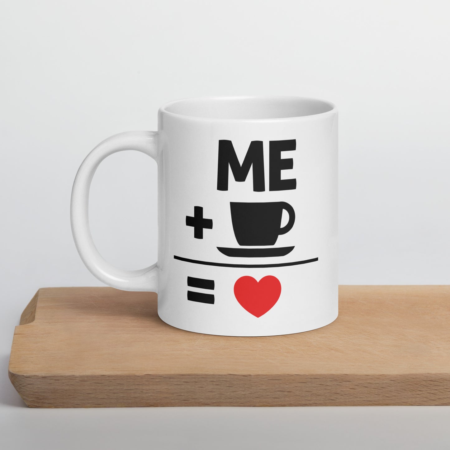 Me Plus Coffee white glossy mug