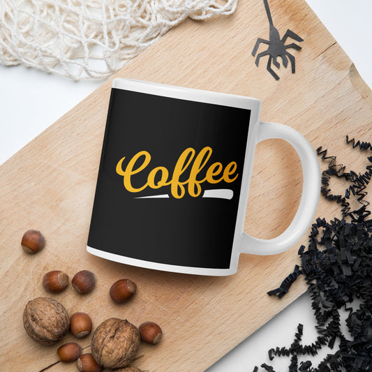 Coffee White glossy mug