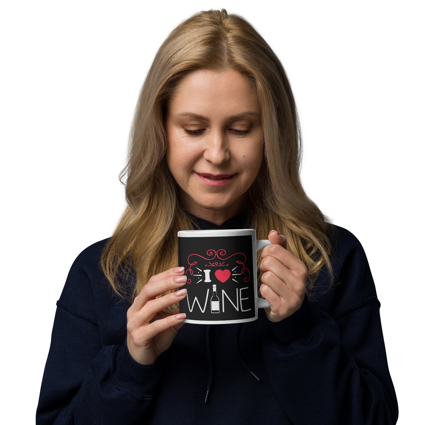 I Love Wine Glossy Mug