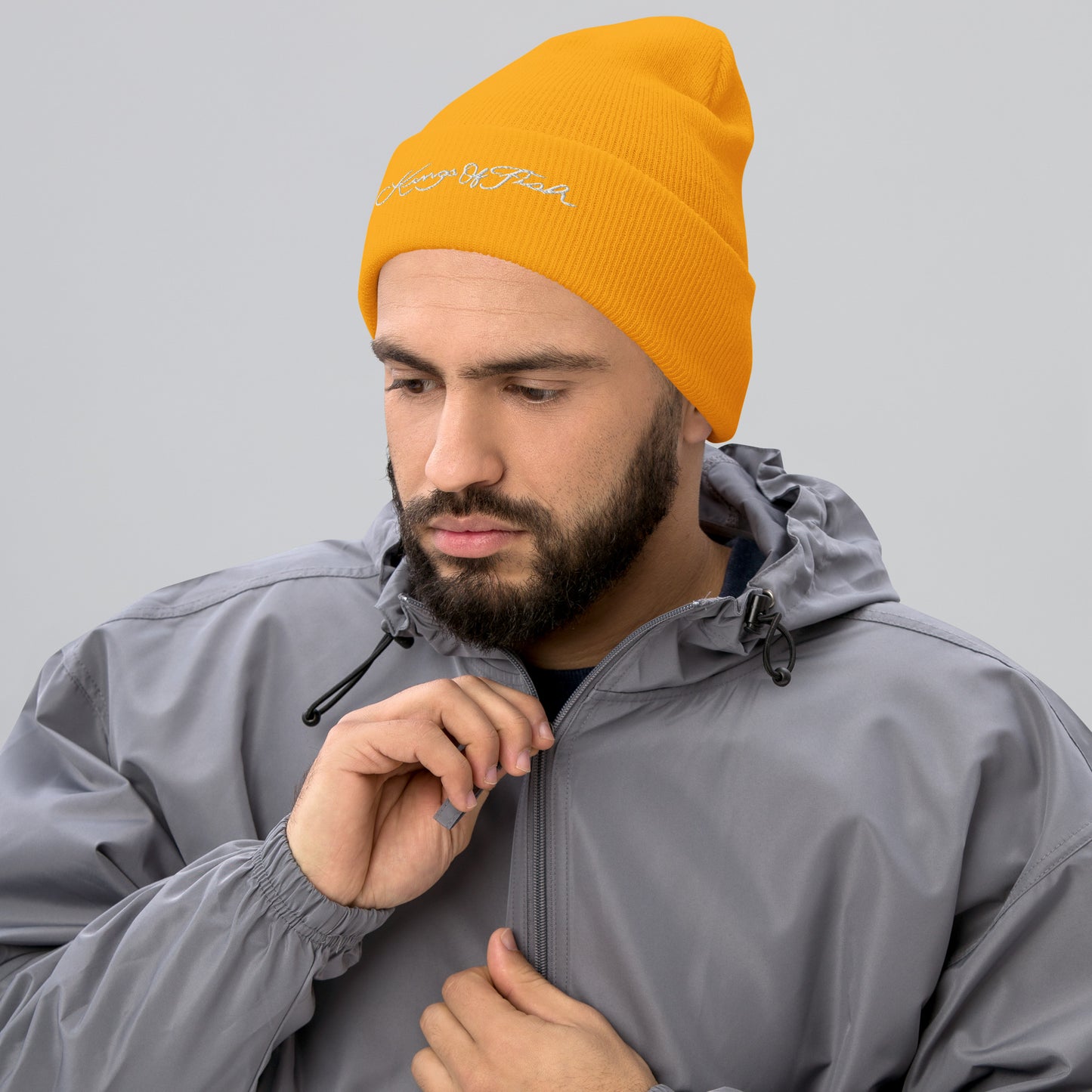 Kings of Fish Cuffed Beanie White Lettering