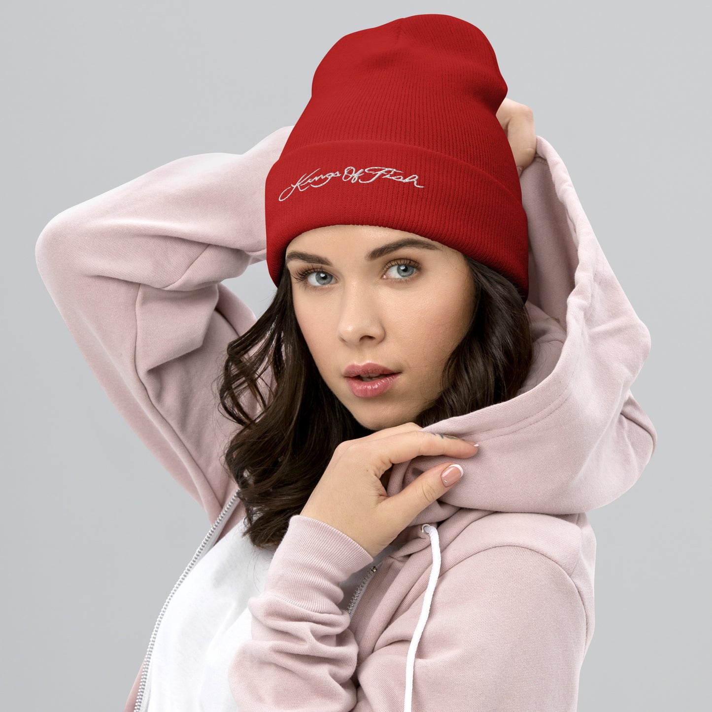 Kings of Fish Cuffed Beanie White Lettering