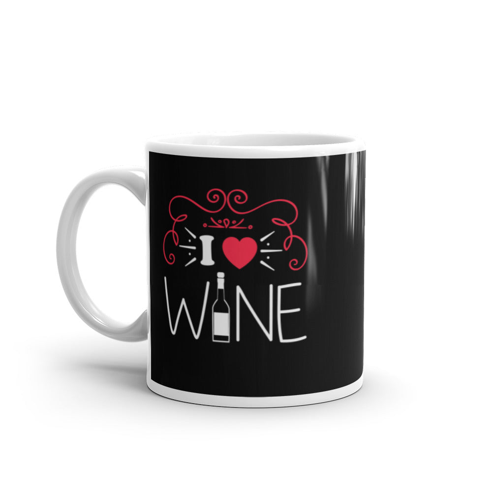 I Love Wine Glossy Mug