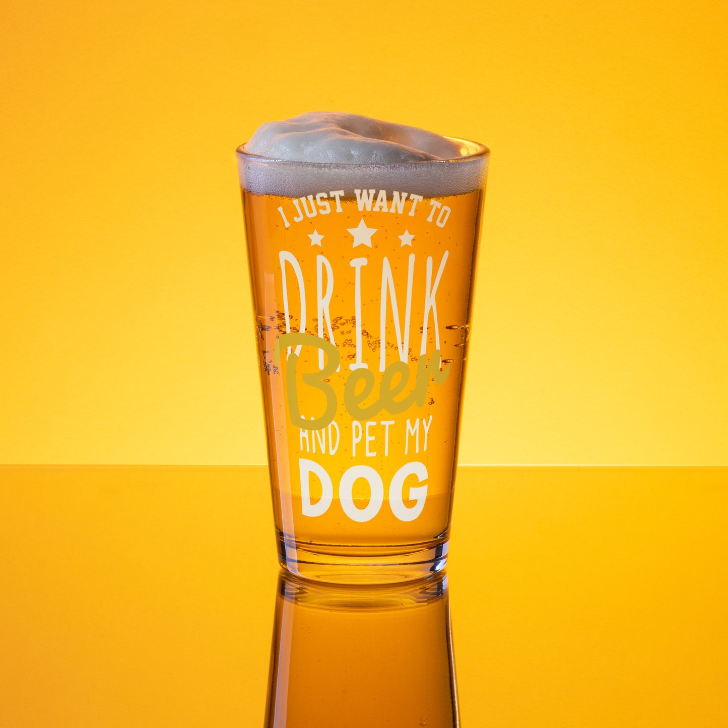 Drink Beer Pet Dog Shaker pint glass