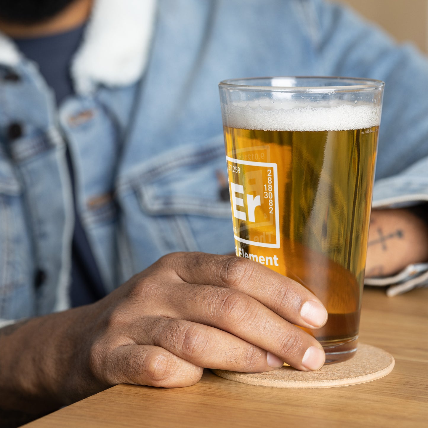 Beer periodic table Shaker pint glass