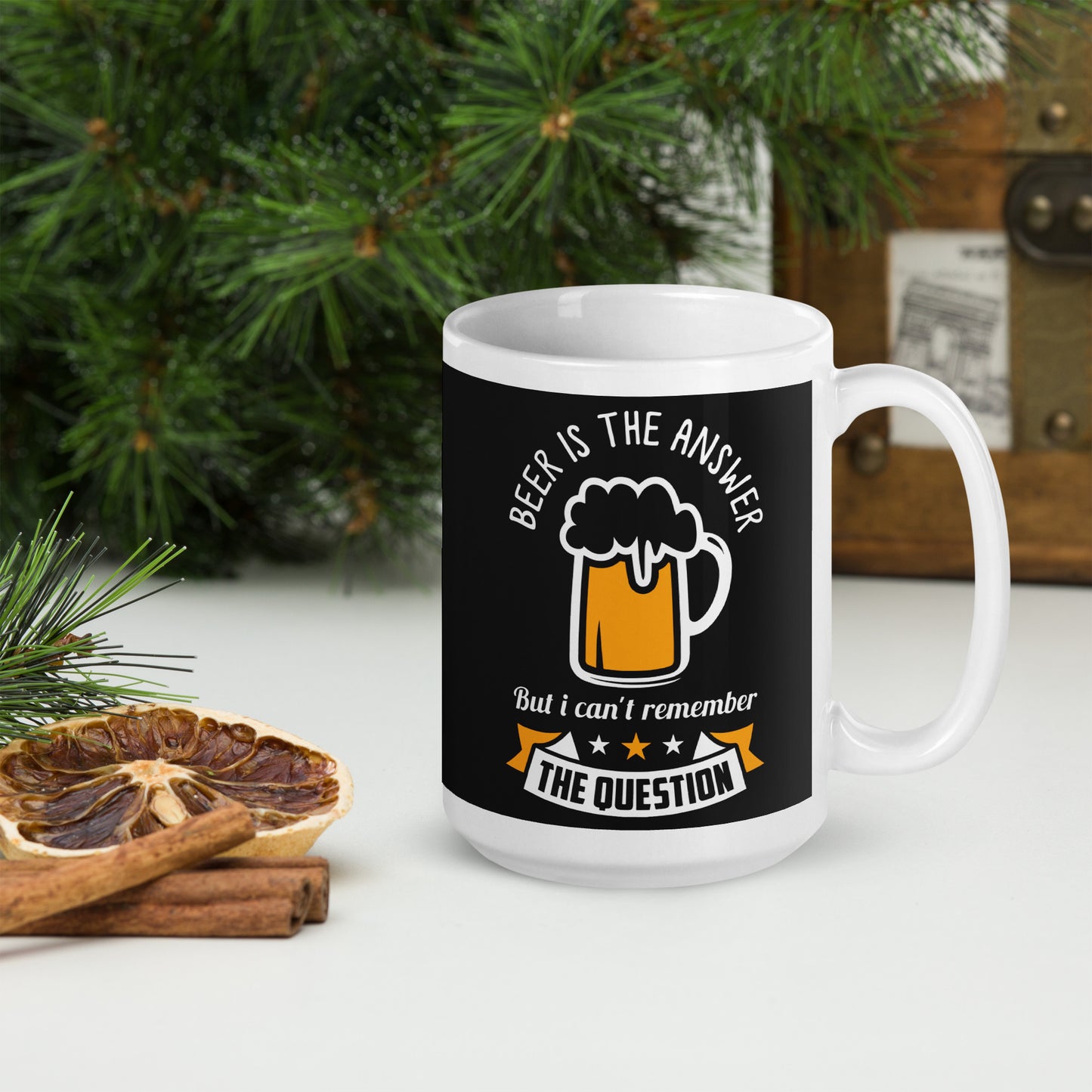 Beer Is The Answer Glossy Mug