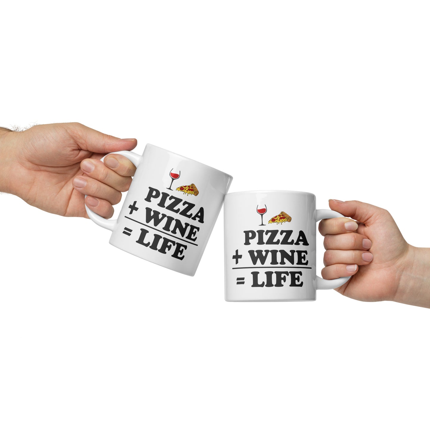 Wine Plus Pizzaa Glossy Mug