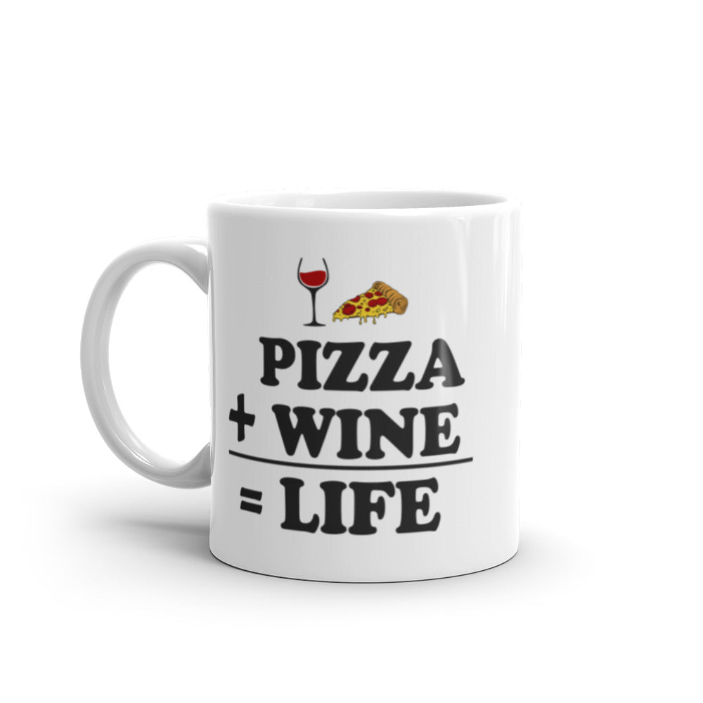 Wine Plus Pizzaa Glossy Mug