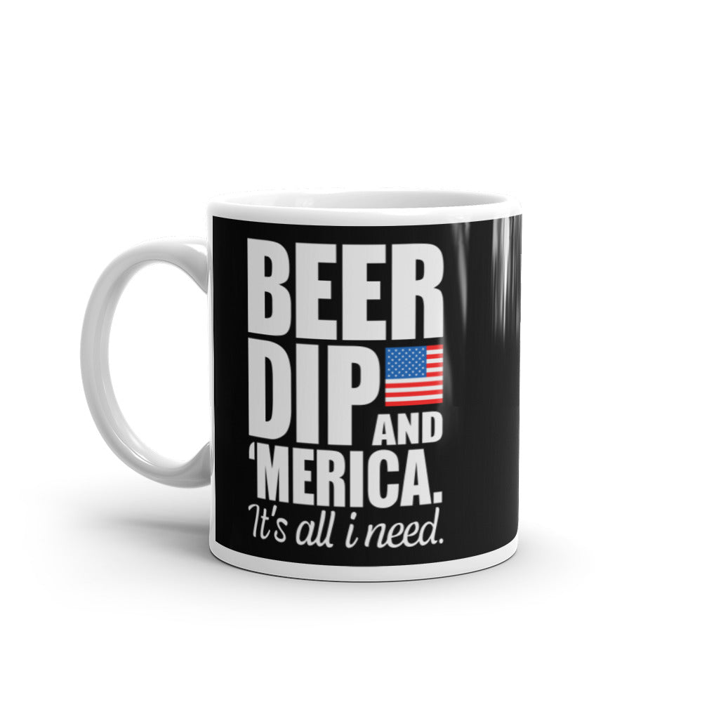 Beer Dip America Glossy Mug