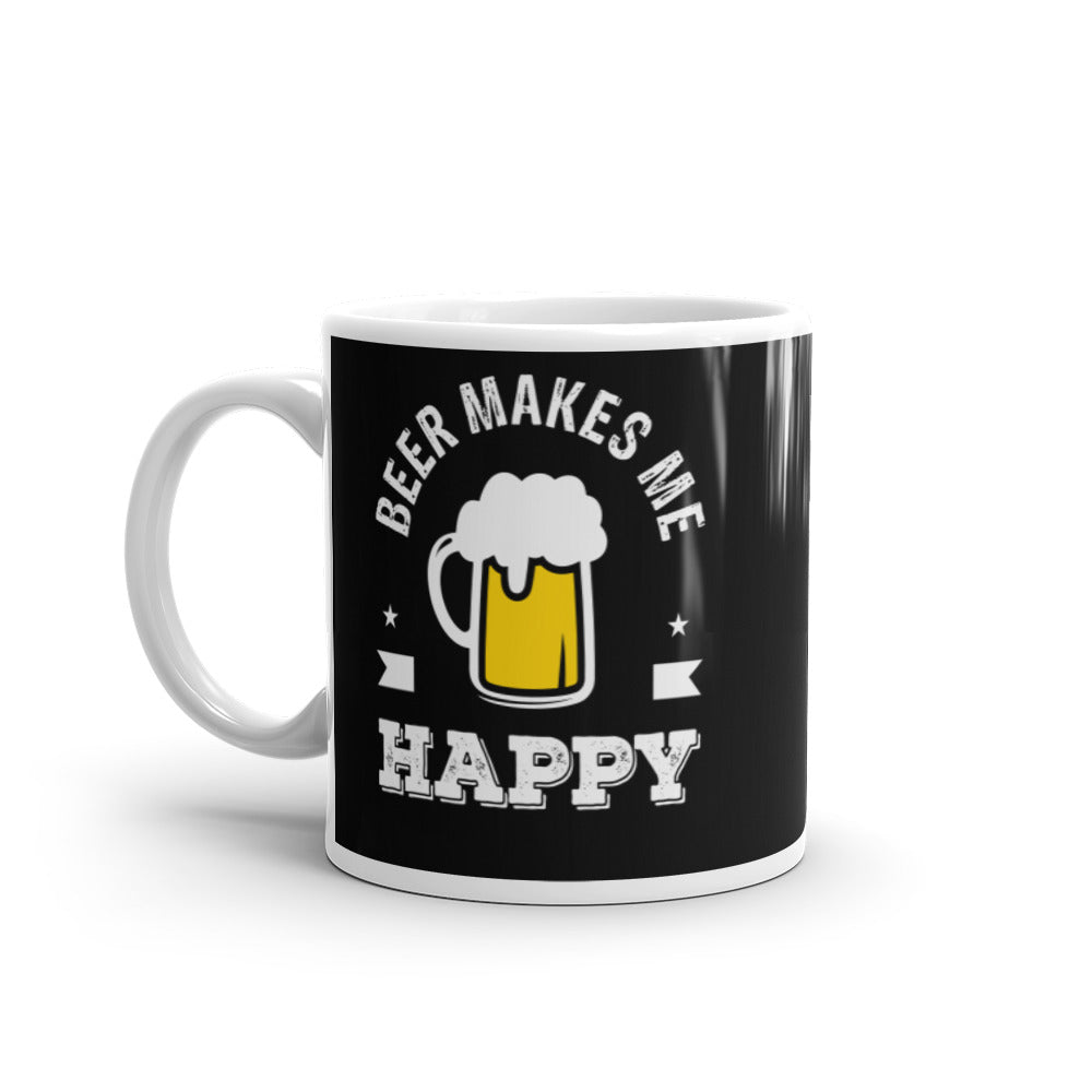 Beer Make Me Happy Glossy Mug