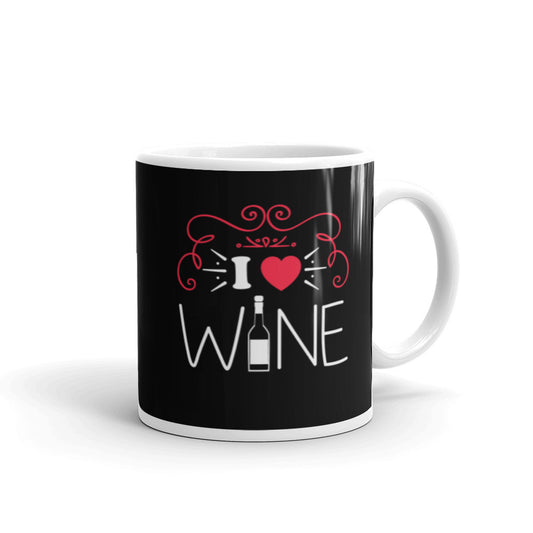 I Love Wine Glossy Mug