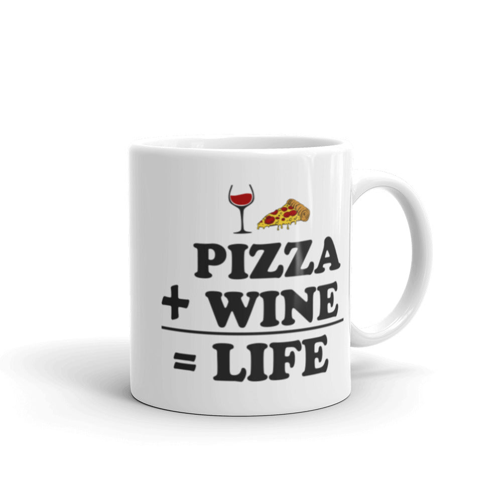 Wine Plus Pizzaa Glossy Mug